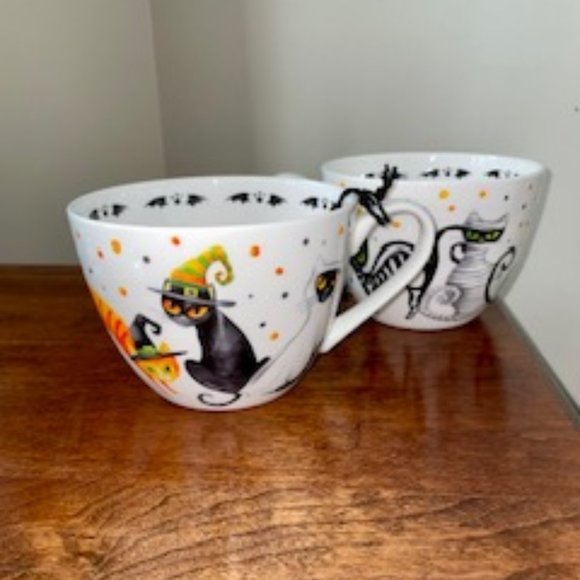 NWT 2 Happy Halloween Cat Mugs. - Picture 5 of 12